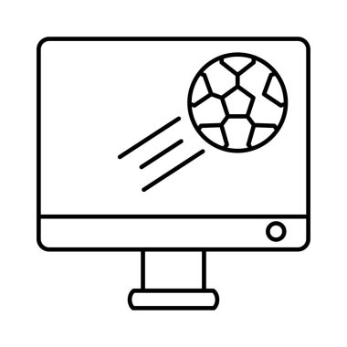 Futbol Maç ekran vektör çizim 