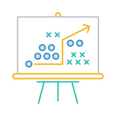Strateji planlama taktiği vektör çizim 