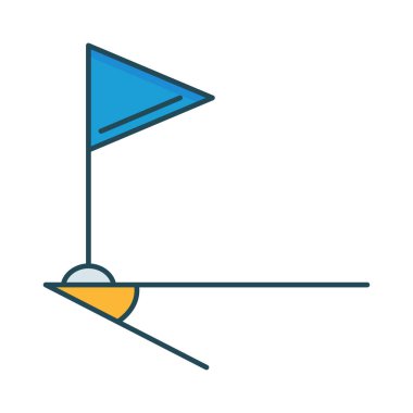 bayrak köşe zemin vektör çizim 