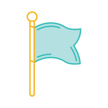 bayrak sallayarak başarı vektör çizim 