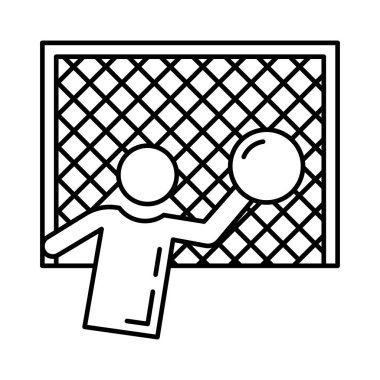 Hedef Kaleci futbol vektör çizim 