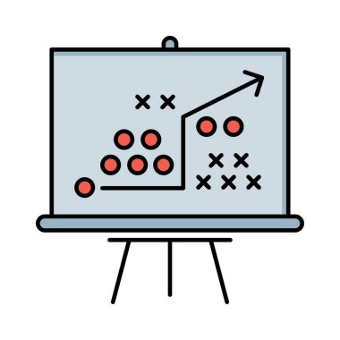 Strateji planlama taktiği vektör çizim 