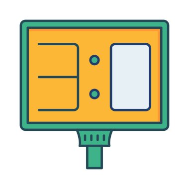 puanı ekran maç futbol vektör çizim 