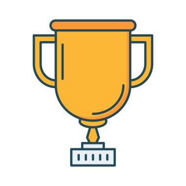 kazanan şampiyon kupa vektör çizim 