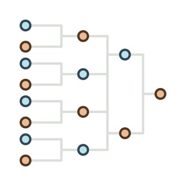 hiyerarşi sıra diyagramı vektör çizim 