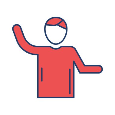Futbol hakem avatar, vektör çizim  