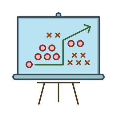 Strateji planlama taktiği vektör çizim 