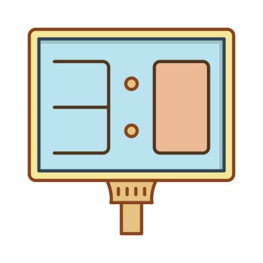 puanı ekran maç futbol vektör çizim 