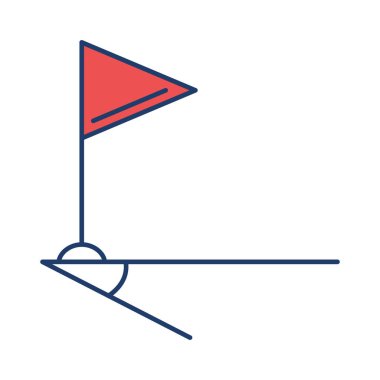 bayrak köşe zemin vektör çizim 