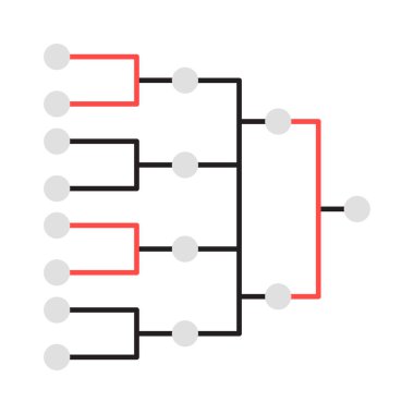 hiyerarşi sıra diyagramı vektör çizim 