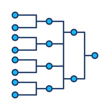 hiyerarşi sıra diyagramı vektör çizim 