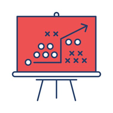 Strateji planlama taktiği vektör çizim 