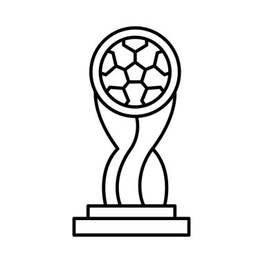 Trophy futbol futbol vektör çizim 