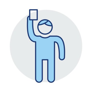 Hakem hakem futbol vektör çizim 