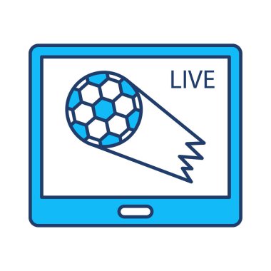 canlı maç futbol vektör çizim 