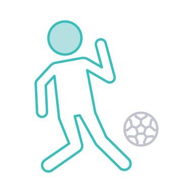 oyuncu Futbol Maç vektör çizim 