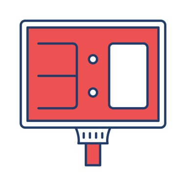 puanı ekran maç futbol vektör çizim 