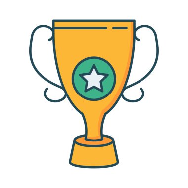 Şampiyon başarı kazanan vektör çizim 