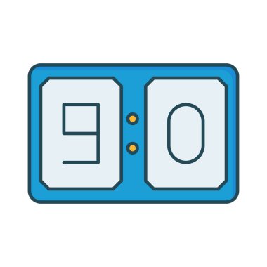 Çetele ekran maç vektör çizim 