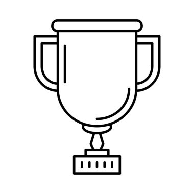 kazanan şampiyon kupa vektör çizim 