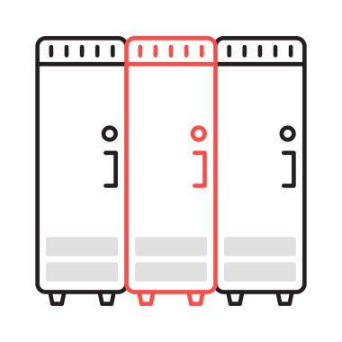 soyunma güvenli güvenlik kutusu vektör çizim 