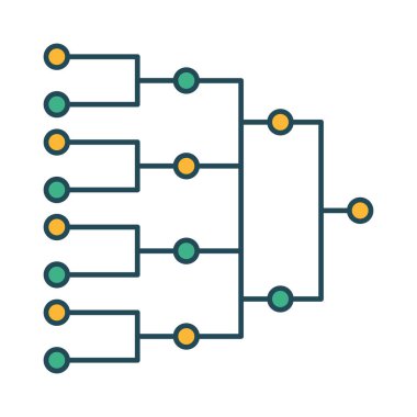 hiyerarşi sıra diyagramı vektör çizim 