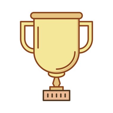kazanan şampiyon kupa vektör çizim 