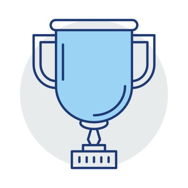 kazanan şampiyon kupa vektör çizim 