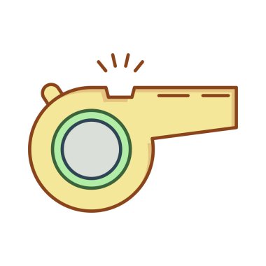 Hakem düdük çan vektör çizim 