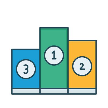 podyum ödül şampiyonu vektör çizim 