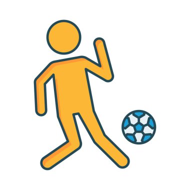 oyuncu Futbol Maç vektör çizim 