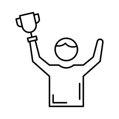 Şampiyon kazanan başarı vektör çizim 