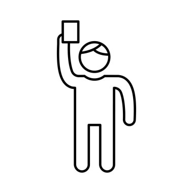 Hakem hakem futbol vektör çizim 