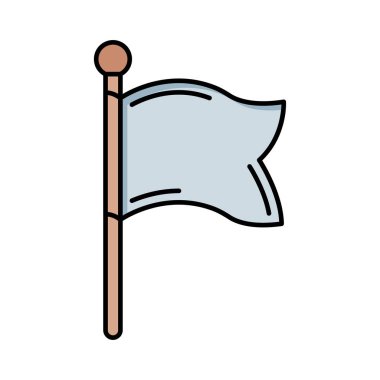 bayrak sallayarak başarı vektör çizim 