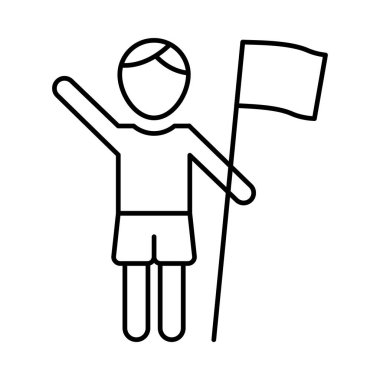 Hakem bayrağını maç vektör çizim 