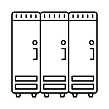 soyunma güvenli güvenlik kutusu vektör çizim 