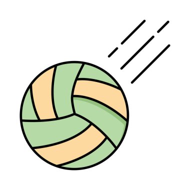 Voleybol atmak spor vektör çizim 