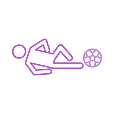 Kaleci futbol futbol vektör çizim 