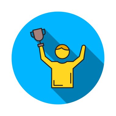 Şampiyon kazanan başarı vektör çizim 