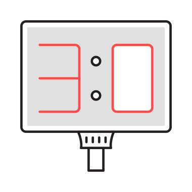 puanı ekran maç futbol vektör çizim 