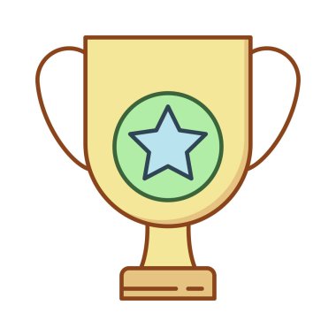 Kupa Ödülü kazanan vektör çizim 