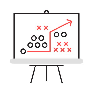 Strateji planlama taktiği vektör çizim 