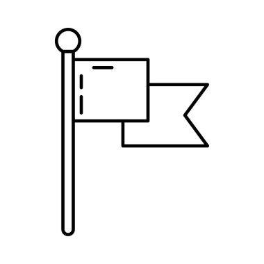 bayrak işareti sallayarak illüstrasyon vektör 