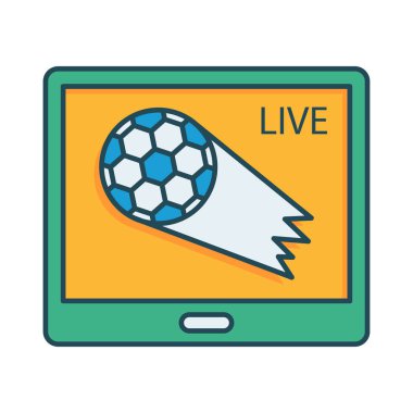 canlı maç futbol vektör çizim 