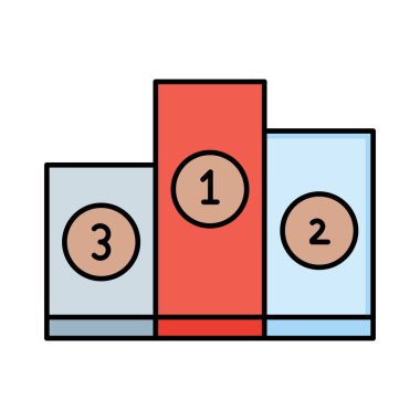 podyum ödül şampiyonu vektör çizim 
