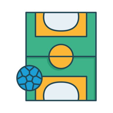futbol futbol pitch vektör çizim 