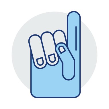 parmak kadar bir yandan vektör çizim 