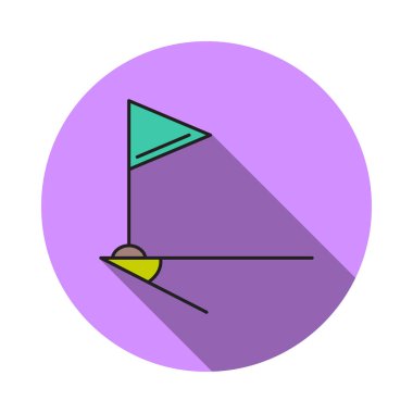 bayrak köşe zemin vektör çizim 