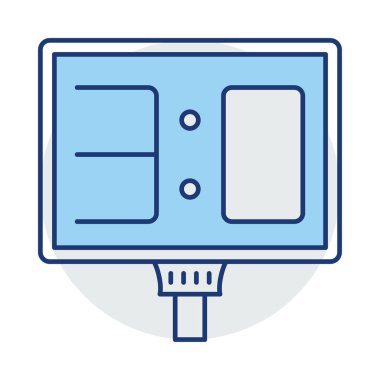 puanı ekran maç futbol vektör çizim 