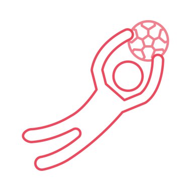 Hedef Kaleci futbol oyuncu vektör çizim 